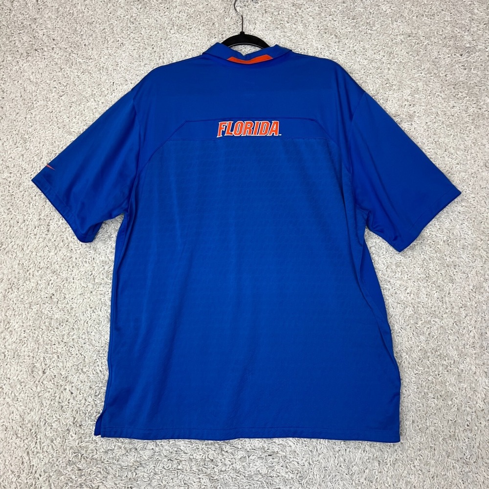 University of Florida Gators Polo Shirt Mens XL Blue Nike Preppy Logo Game Day - Picture 7 of 9